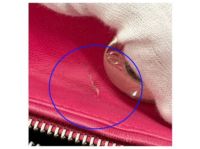 Borsa a mano in pelle rosa Christian Dior - vista 8