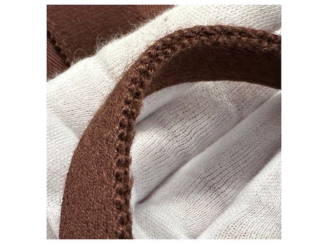Hermès Hermes Valparaiso PM Canvas Handtasche Braun Weiß - Ansicht 12