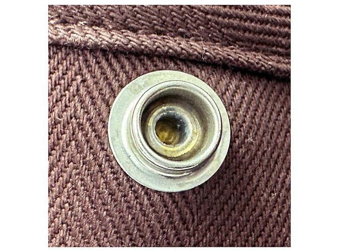 Hermès Hermes Valparaiso PM Canvas Handtasche Braun Weiß - Ansicht 13