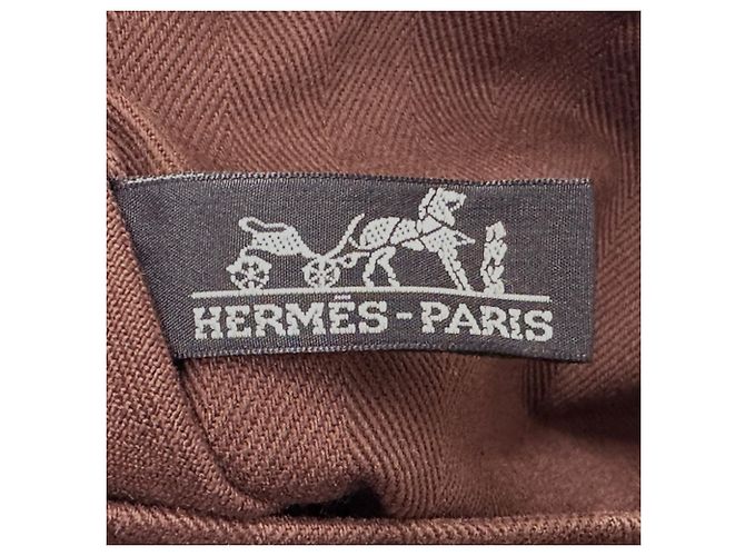 Hermès Hermes Valparaiso PM Canvas Handtasche Braun Weiß - Ansicht 6