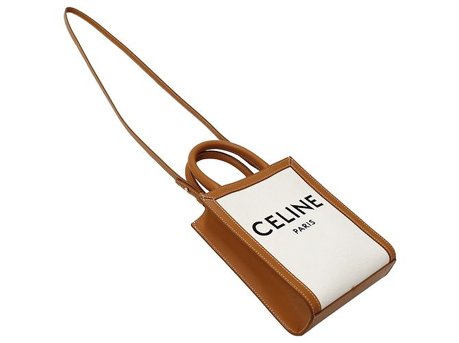 Cabas Céline Borsa a mano Celine in tela - vista 4