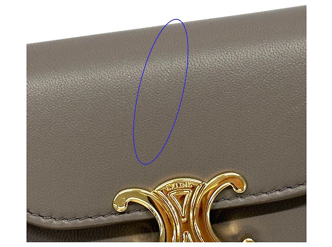 Triomphe Céline Celine Bi-fold Ledergeldbörse Braun - Ansicht 11