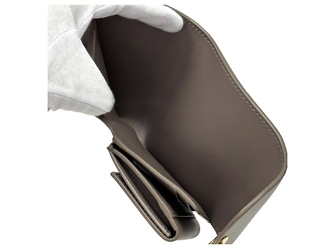 Triomphe Céline Celine Bi-fold Ledergeldbörse Braun - Ansicht 7