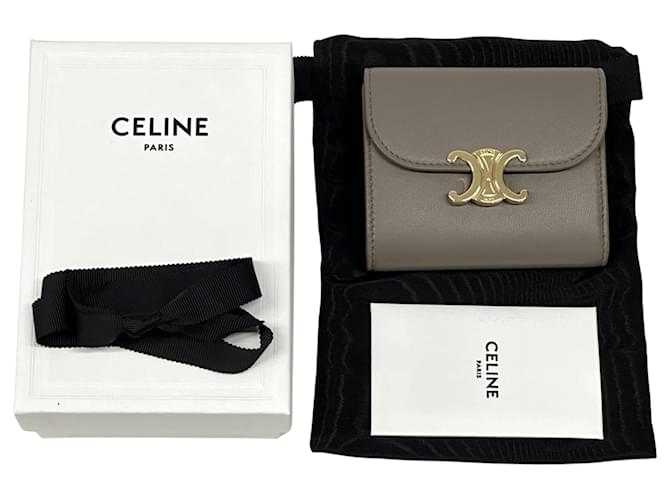 Triomphe Céline Celine Bi-fold Ledergeldbörse Braun - Ansicht 9