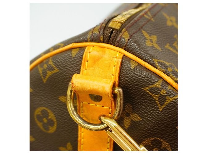 Borsa Louis Vuitton Monogram Keepall Bandoulière 55 Marrone - vista 12