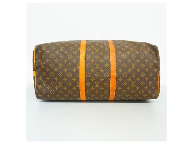 Borsa Louis Vuitton Monogram Keepall Bandoulière 55 Marrone - vista 3