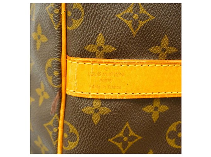 Borsa Louis Vuitton Monogram Keepall Bandoulière 55 Marrone - vista 5