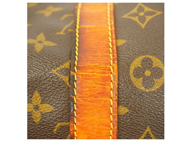 Borsa Louis Vuitton Monogram Keepall Bandoulière 55 Marrone - vista 7