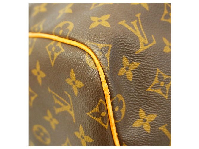 Borsa Louis Vuitton Monogram Keepall Bandoulière 55 Marrone - vista 8