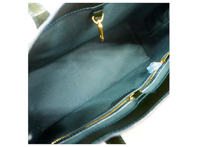 Borsa Louis Vuitton Vernis Wilshire PM Blu - vista 4