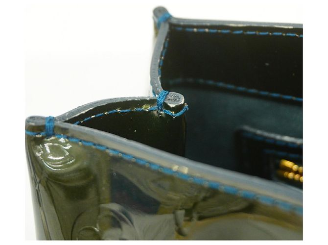 Borsa Louis Vuitton Vernis Wilshire PM Blu - vista 7