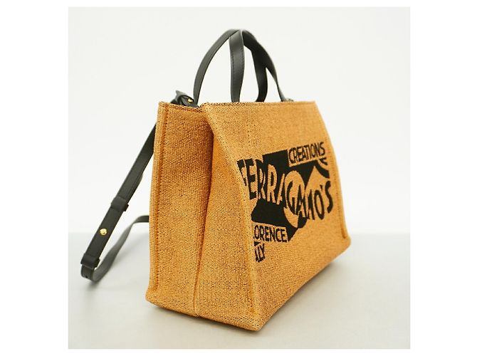 Borsa Salvatore Ferragamo Beige e Nera Nero - vista 2