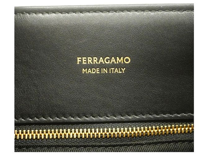 Borsa Salvatore Ferragamo Beige e Nera Nero - vista 5