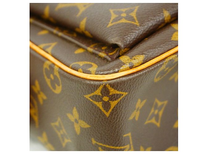 Borsa a tracolla Louis Vuitton Monogram Vivacite GM Marrone - vista 7