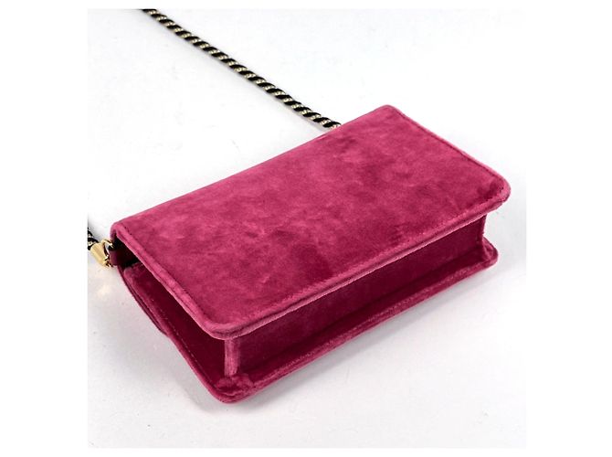 Gucci Schultertasche aus rosa Samt Pink - Ansicht 2