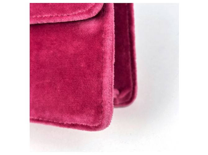 Gucci Schultertasche aus rosa Samt Pink - Ansicht 4