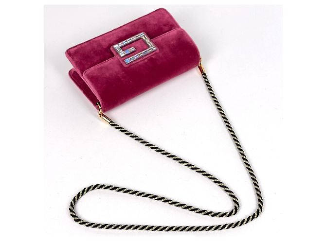 Gucci Schultertasche aus rosa Samt Pink - Ansicht 6