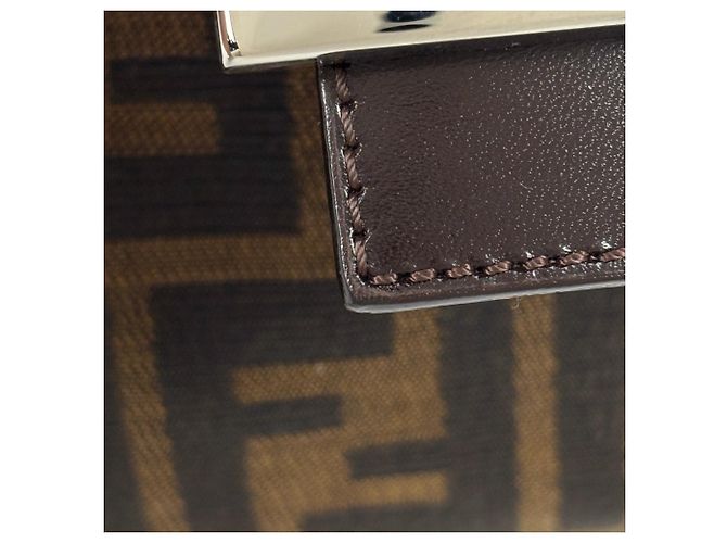 Borsa a tracolla Fendi Zucca Pattern Brown Marrone - vista 4