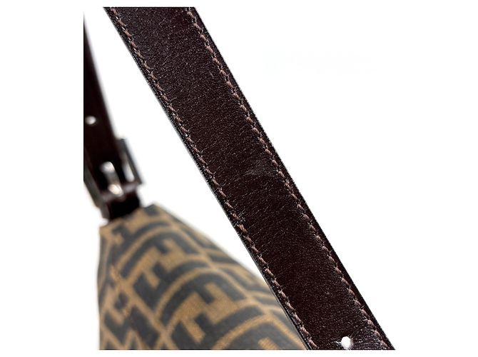 Borsa a tracolla Fendi Zucca Pattern Brown Marrone - vista 5