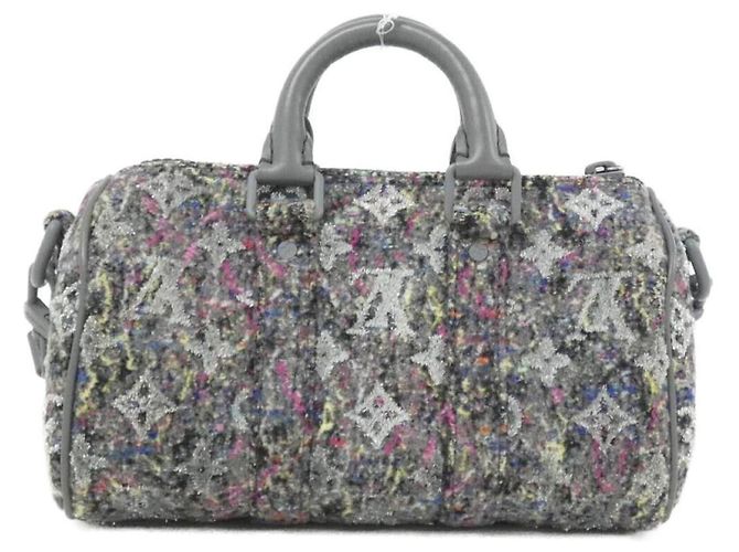 Borsa Boston Louis Vuitton LV Felt Keepall XS M80821 Grigio - vista 2