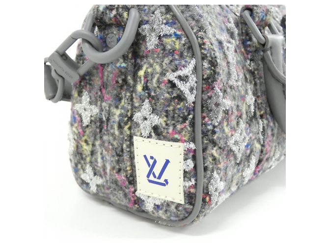 Borsa Boston Louis Vuitton LV Felt Keepall XS M80821 Grigio - vista 4