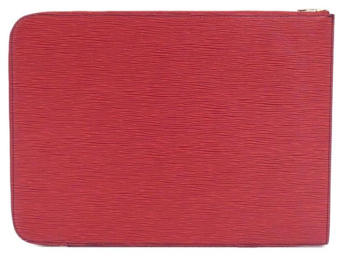 Borsa Louis Vuitton Epi Pochette Documents Rosso - vista 2