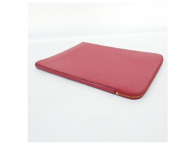 Borsa Louis Vuitton Epi Pochette Documents Rosso - vista 3