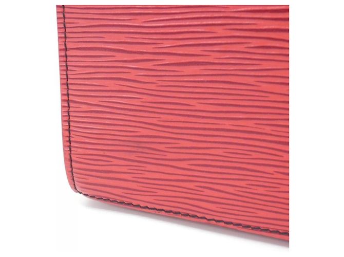 Borsa Louis Vuitton Epi Pochette Documents Rosso - vista 5