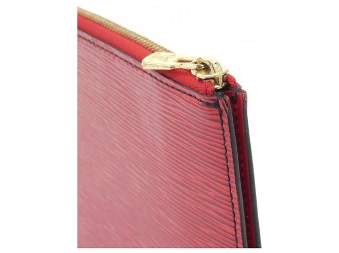Borsa Louis Vuitton Epi Pochette Documents Rosso - vista 7