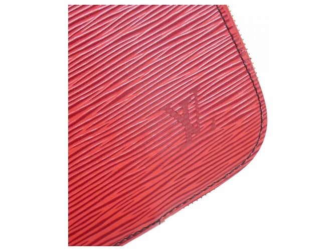 Borsa Louis Vuitton Epi Pochette Documents Rosso - vista 8