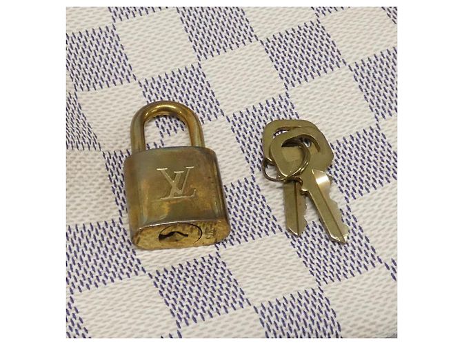 Borsa Boston Louis Vuitton Damier Azur Speedy 25cm Blu - vista 6