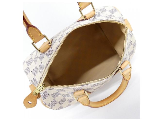 Borsa Boston Louis Vuitton Damier Azur Speedy 25cm Blu - vista 8