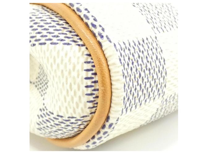 Borsa a tracolla Louis Vuitton Damier Azur Eva Blu - vista 3