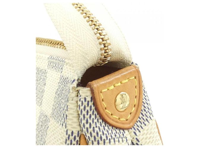 Borsa a tracolla Louis Vuitton Damier Azur Eva Blu - vista 4