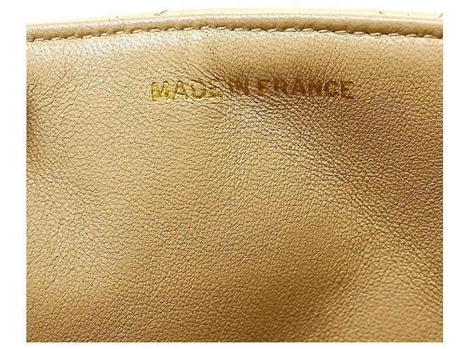 Chanel Vintage Diana Flap Quilted Lambskin Medium Beige - vista 6