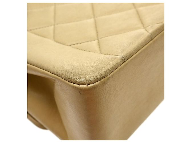 Chanel Vintage Diana Flap Quilted Lambskin Medium Beige - vista 7