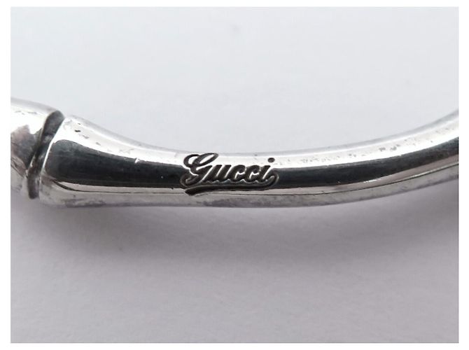 ORECCHINI GUCCI BAMBOO A CERCHIO IN ARGENTO 925 SILVER LOOPS EARRINGS - vista 5