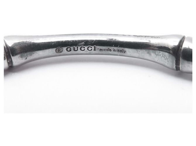 ORECCHINI GUCCI BAMBOO A CERCHIO IN ARGENTO 925 SILVER LOOPS EARRINGS - vista 6