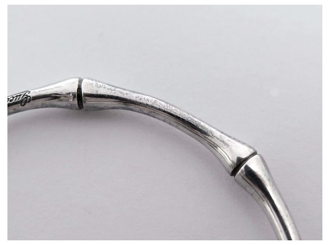 ORECCHINI GUCCI BAMBOO A CERCHIO IN ARGENTO 925 SILVER LOOPS EARRINGS - vista 8