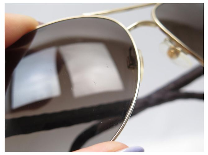 OCCHIALI DA SOLE CHANEL 4204-Q PILOTE AVIATEUR MATELASSE ORO D'oro - vista 12