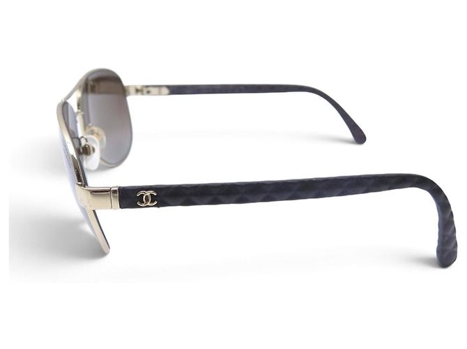 OCCHIALI DA SOLE CHANEL 4204-Q PILOTE AVIATEUR MATELASSE ORO D'oro - vista 2