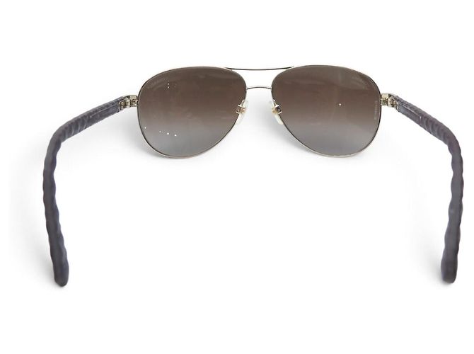 OCCHIALI DA SOLE CHANEL 4204-Q PILOTE AVIATEUR MATELASSE ORO D'oro - vista 3
