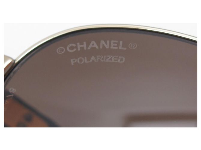 OCCHIALI DA SOLE CHANEL 4204-Q PILOTE AVIATEUR MATELASSE ORO D'oro - vista 6