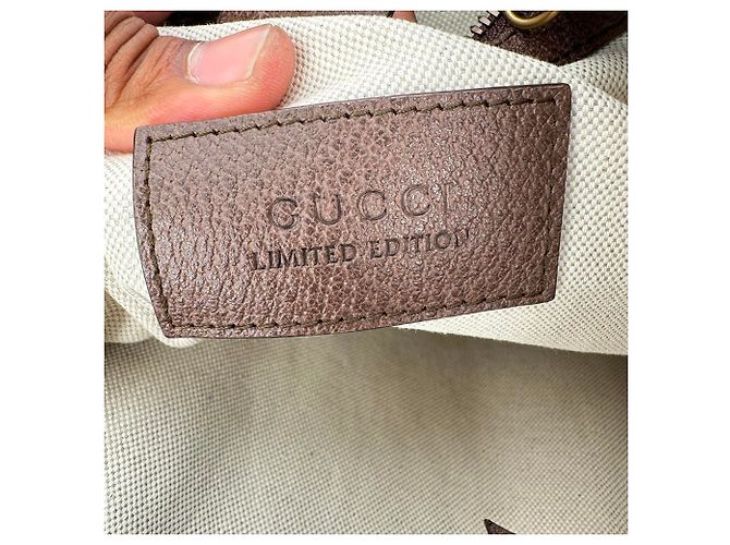 Gucci Bosco Patch GG Supreme Tote Bag aus beigem beschichtetem Canvas - Ansicht 14