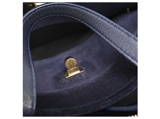 Anya Hindmarch Borsa a Tracolla Small Wilson in Pelle Blu Navy - vista 12