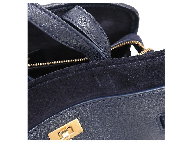Anya Hindmarch Borsa a Tracolla Small Wilson in Pelle Blu Navy - vista 13