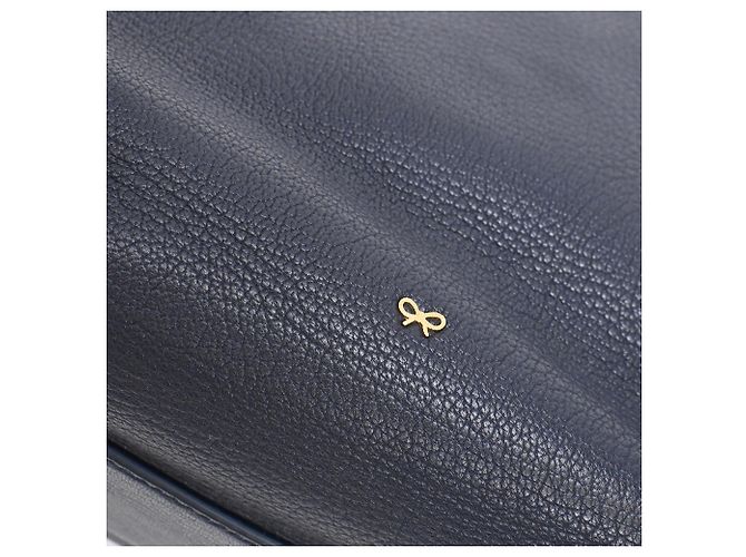 Anya Hindmarch Borsa a Tracolla Small Wilson in Pelle Blu Navy - vista 15