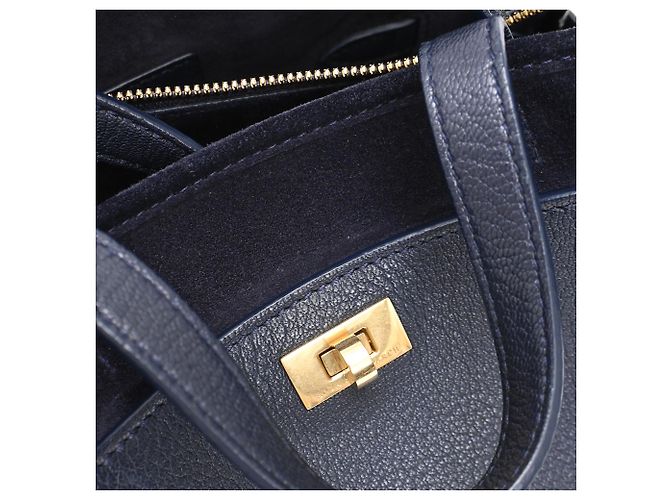 Anya Hindmarch Borsa a Tracolla Small Wilson in Pelle Blu Navy - vista 17