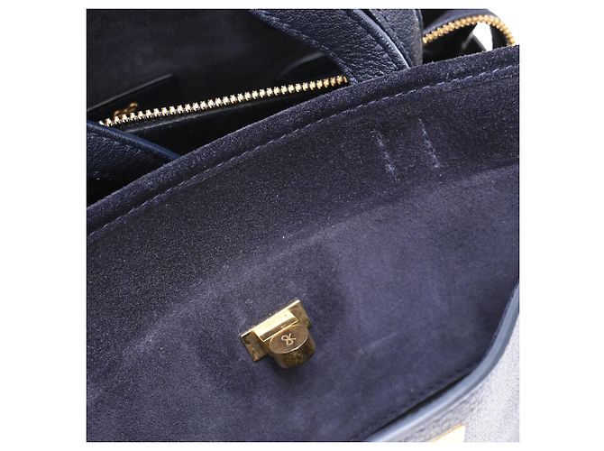 Anya Hindmarch Borsa a Tracolla Small Wilson in Pelle Blu Navy - vista 18