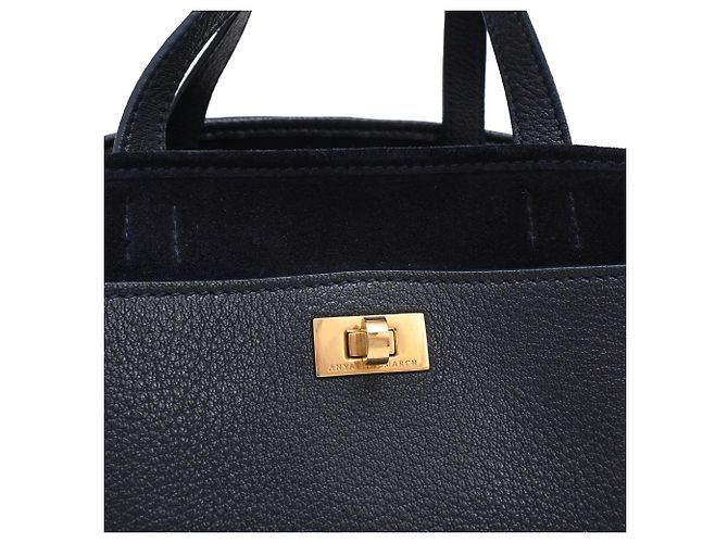 Anya Hindmarch Borsa a Tracolla Small Wilson in Pelle Blu Navy - vista 19